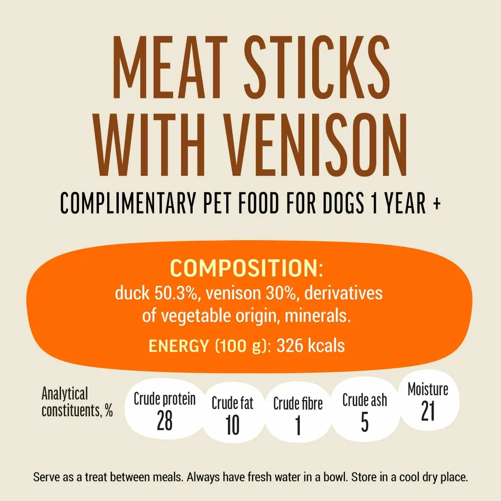 Dog Fest Meat Sticks With Vension For Adult Dogs[Weight - 45g] (1).webp