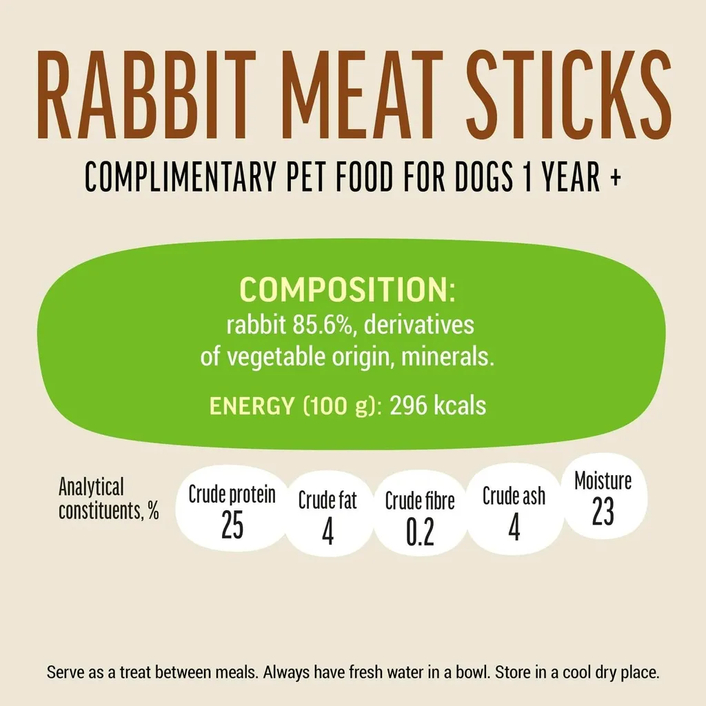 Dog Fest Rabbit Meat Sticks For Adult Dogs - 45g (1.59oz)[Weight - 45g].webp
