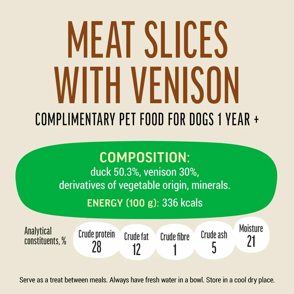 Dog Fest Slices With Venison For Adult Dogs[Weight - 90g].webp