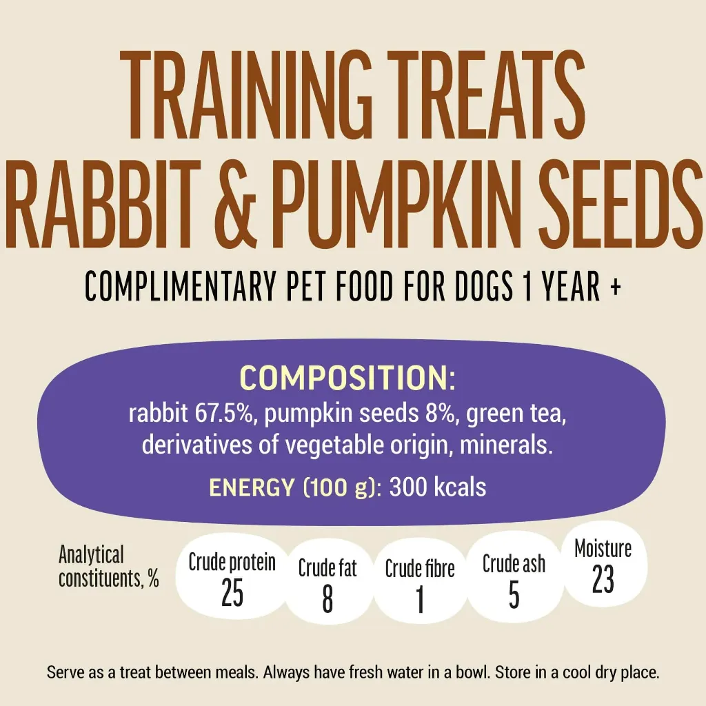 Dog Fest Training Treats Rabbit & Pumpkin Seeds 90g[Weight - 90g].webp