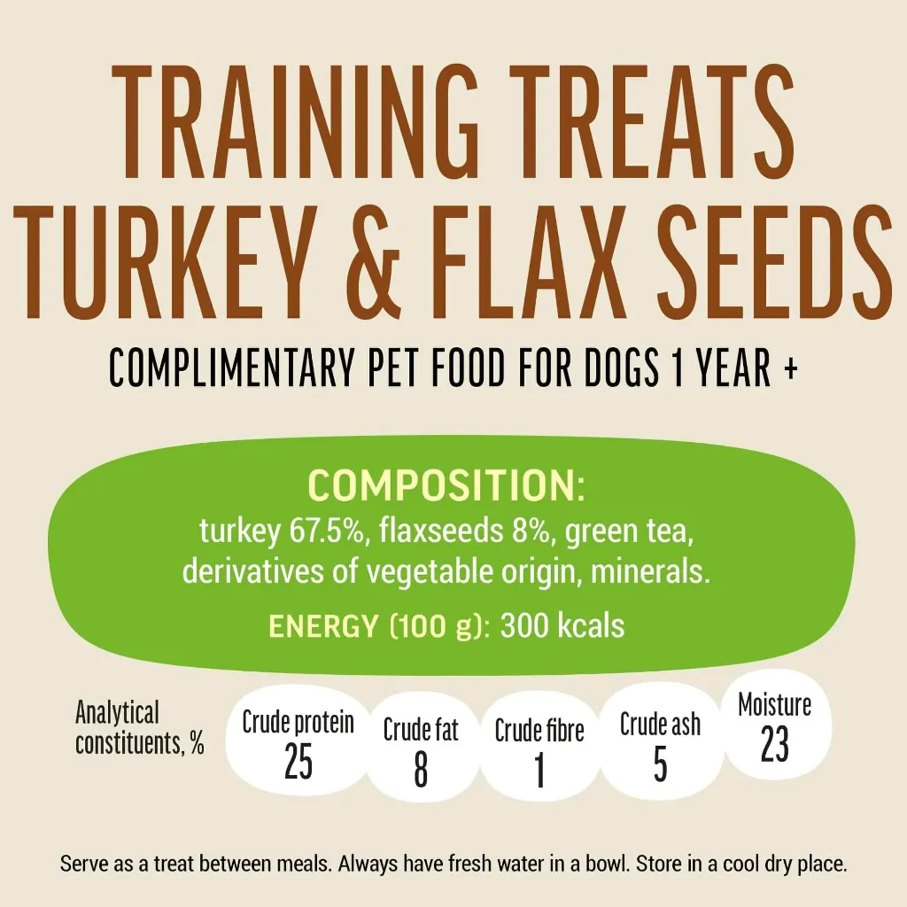 Dog Fest Training Treats Turkey & Flax Seeds 90g[Weight - 90g].webp