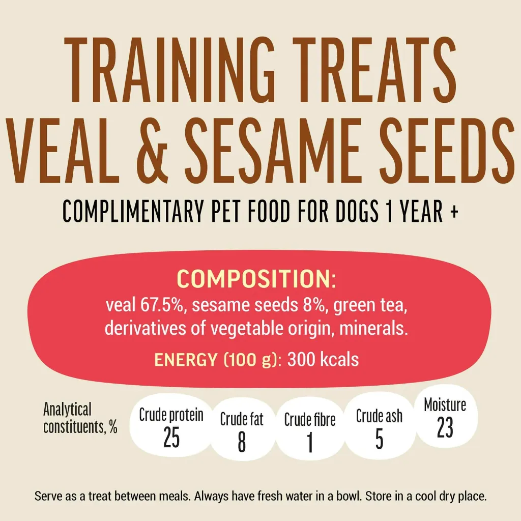 Dog Fest Training Treats Veal & Sesame Seeds 90g[Weight - 90g] (1).webp
