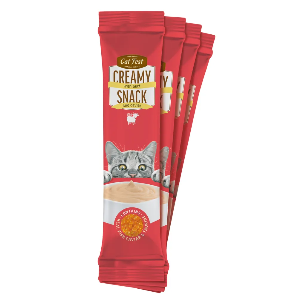 Cat Fest Creamy Snacks-Beef With Caviar 4x10g.webp