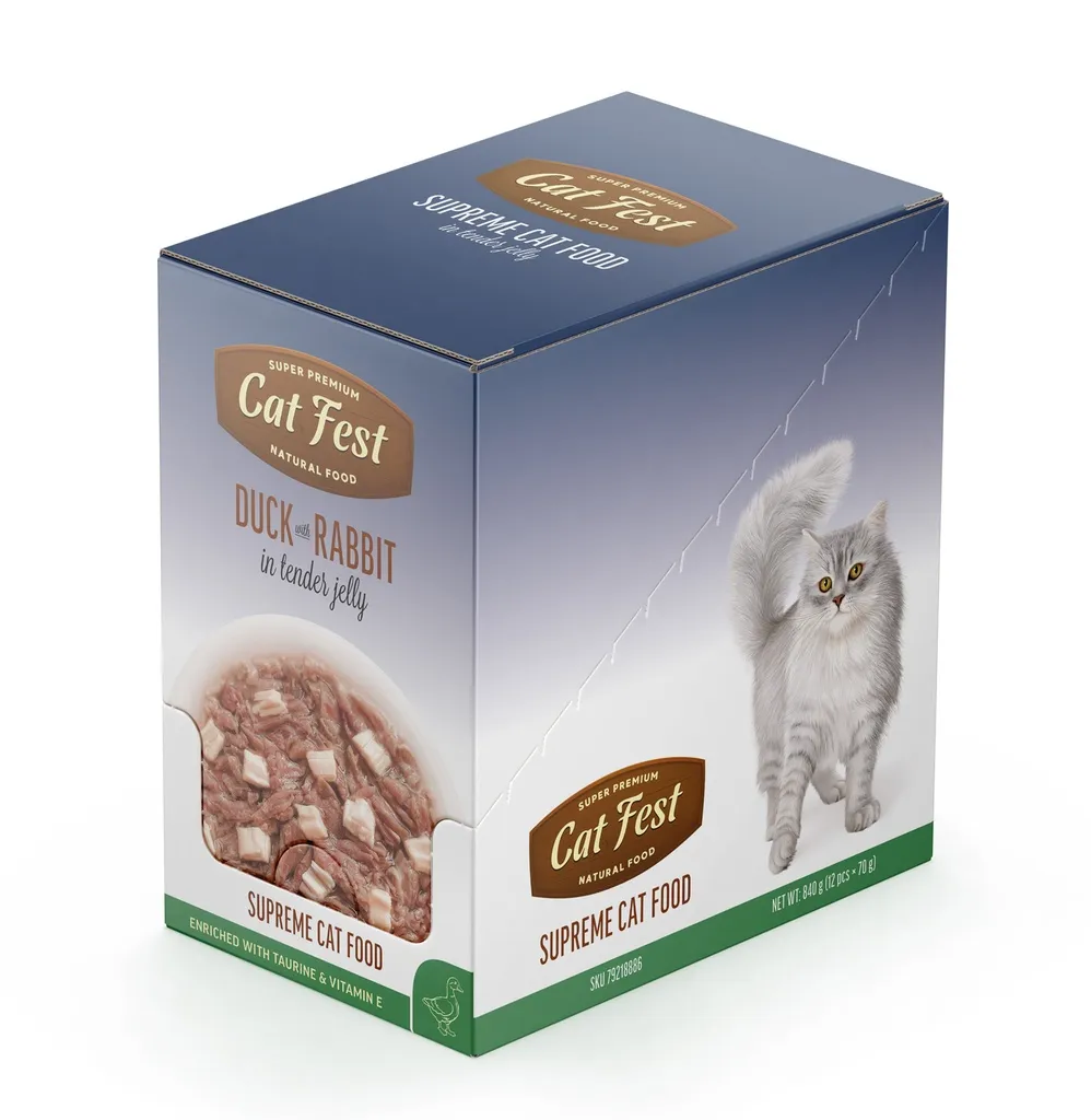 Cat Fest Duck With Rabbit In Tender Jelly For Cats 70g (2).webp