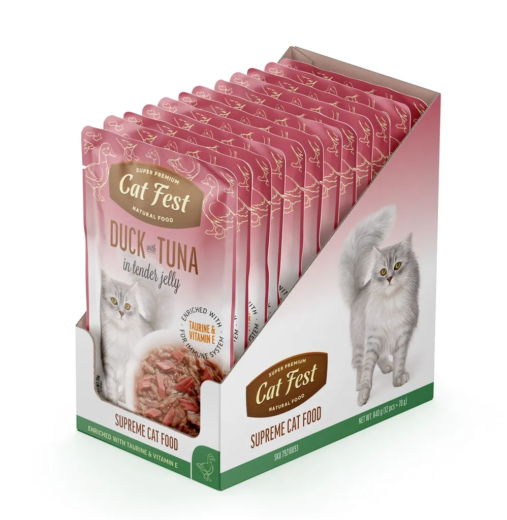 Cat Fest Duck With Tuna In Tender Jelly For Cats 70g (1).webp