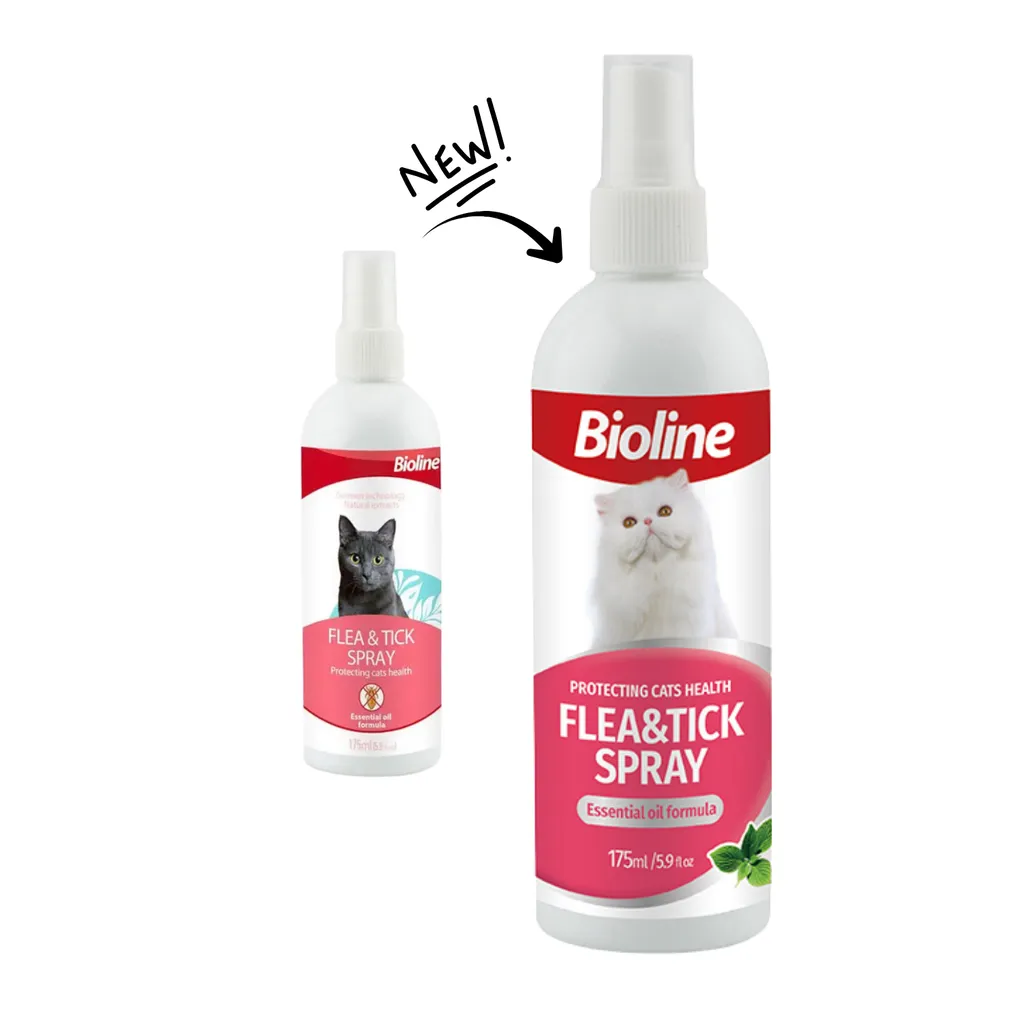 [6970117124422] Bioline Flea and Tick Spray for Cat 175 ml[Volume - 175ml].webp