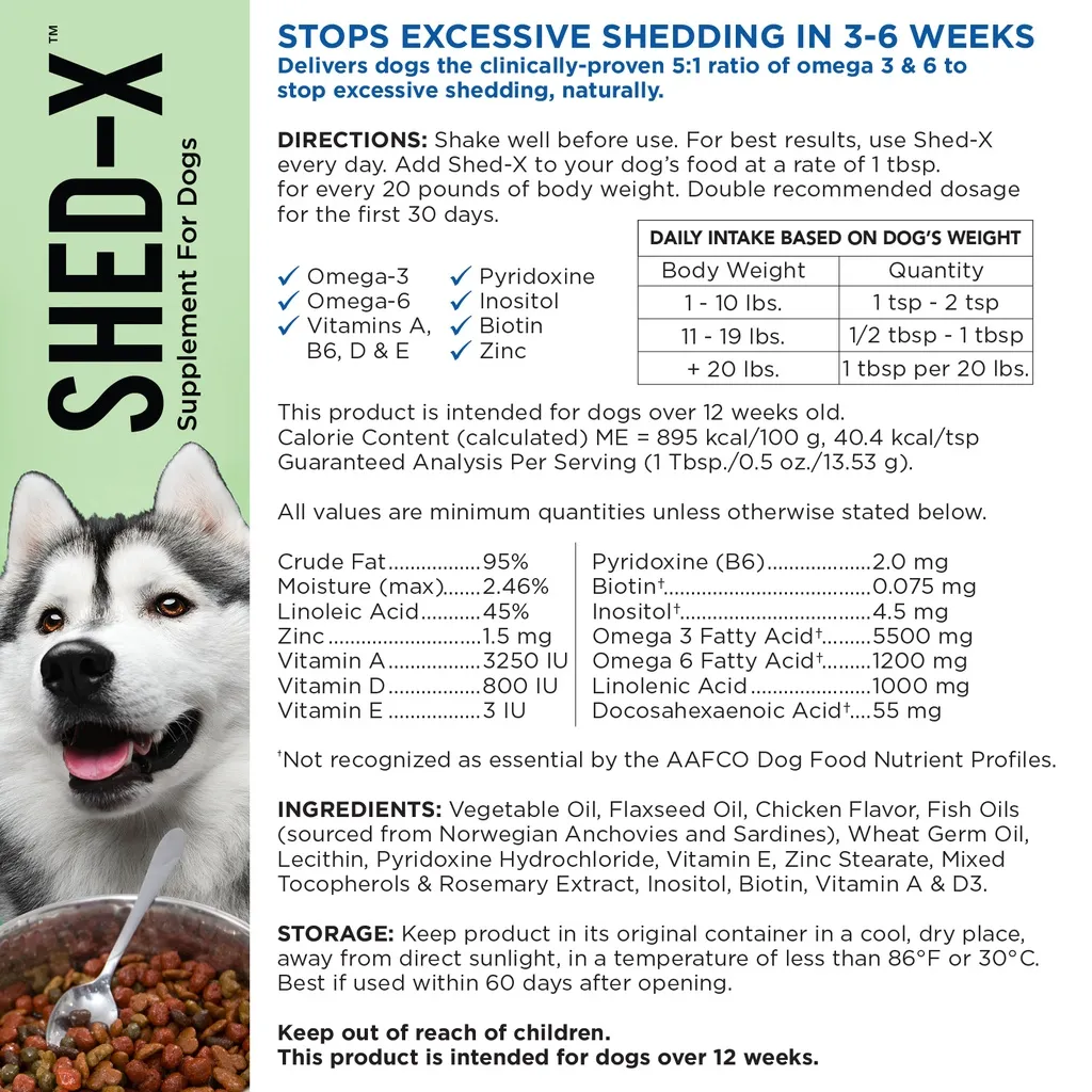 Synergy Labs Shed-X Supplement for Dogs 8 oz - 237 mL.webp