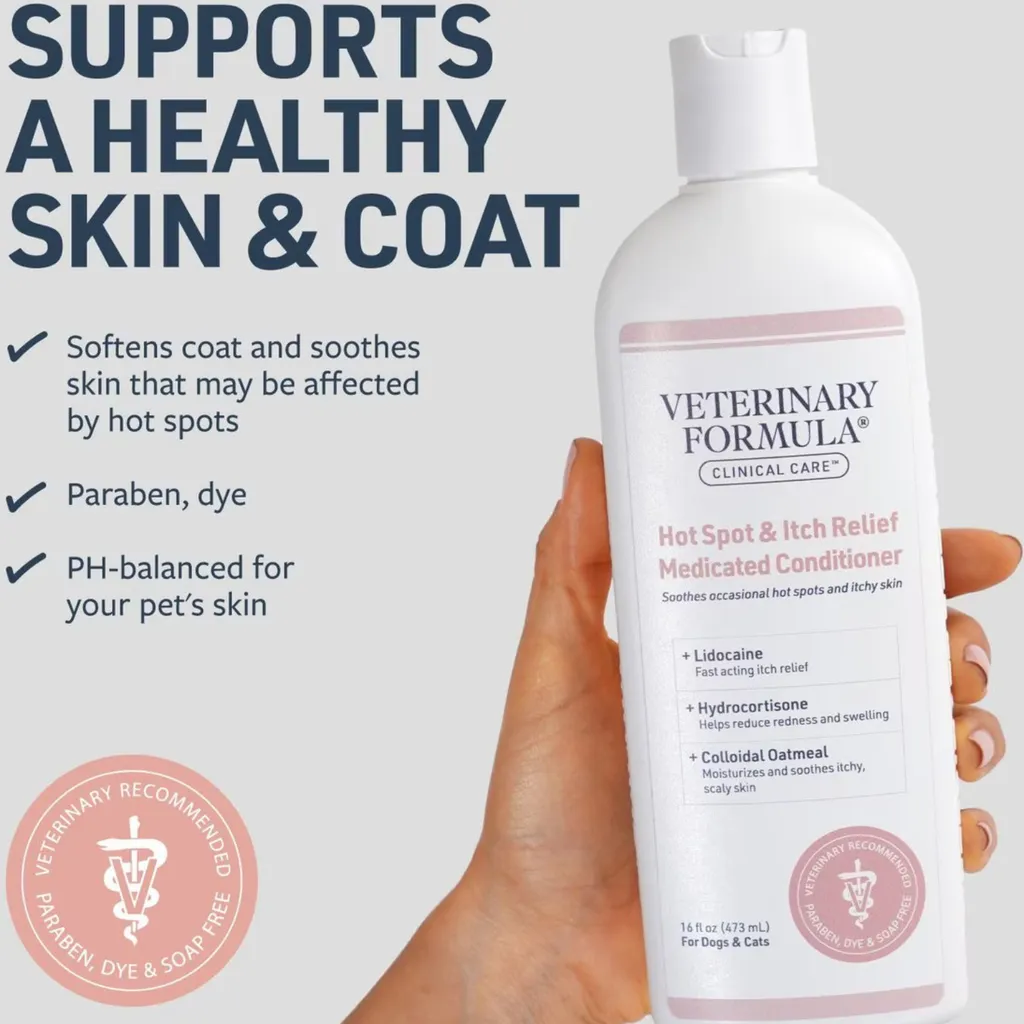 Synergy Labs VFCC Hot Spot & Itch Relief Medicated Conditioner 473ml (16oz) [Volume - 473ml].webp