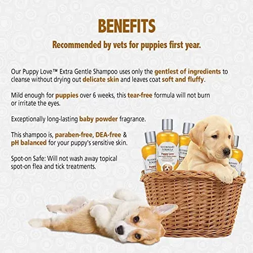 Synergy Labs Veterinary Formula Solutions Puppy Love Extra Gentle & Tearless Shampoo 17oz - 503ml (1).webp