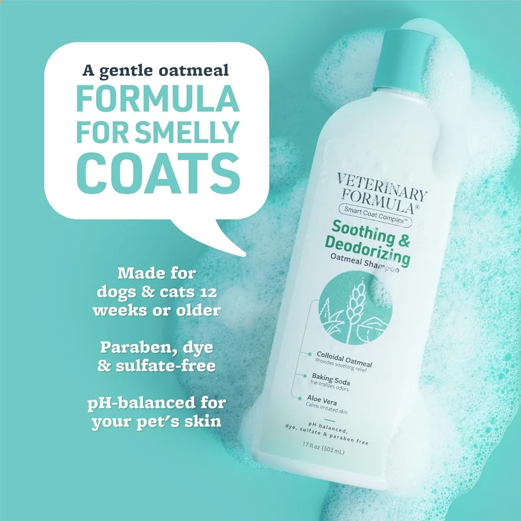 Synergy Labs Veterinary Formula Solutions Soothing & Deodorizing Oatmeal Shampoo 17oz - 503ml (1).webp