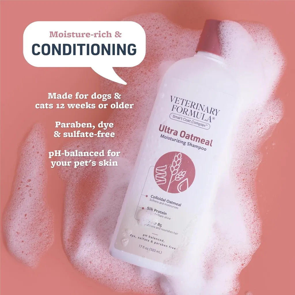 Synergy Labs Veterinary Formula Solutions Ultra Oatmeal Moisturizing Shampoo 17oz - 503ml (1).webp