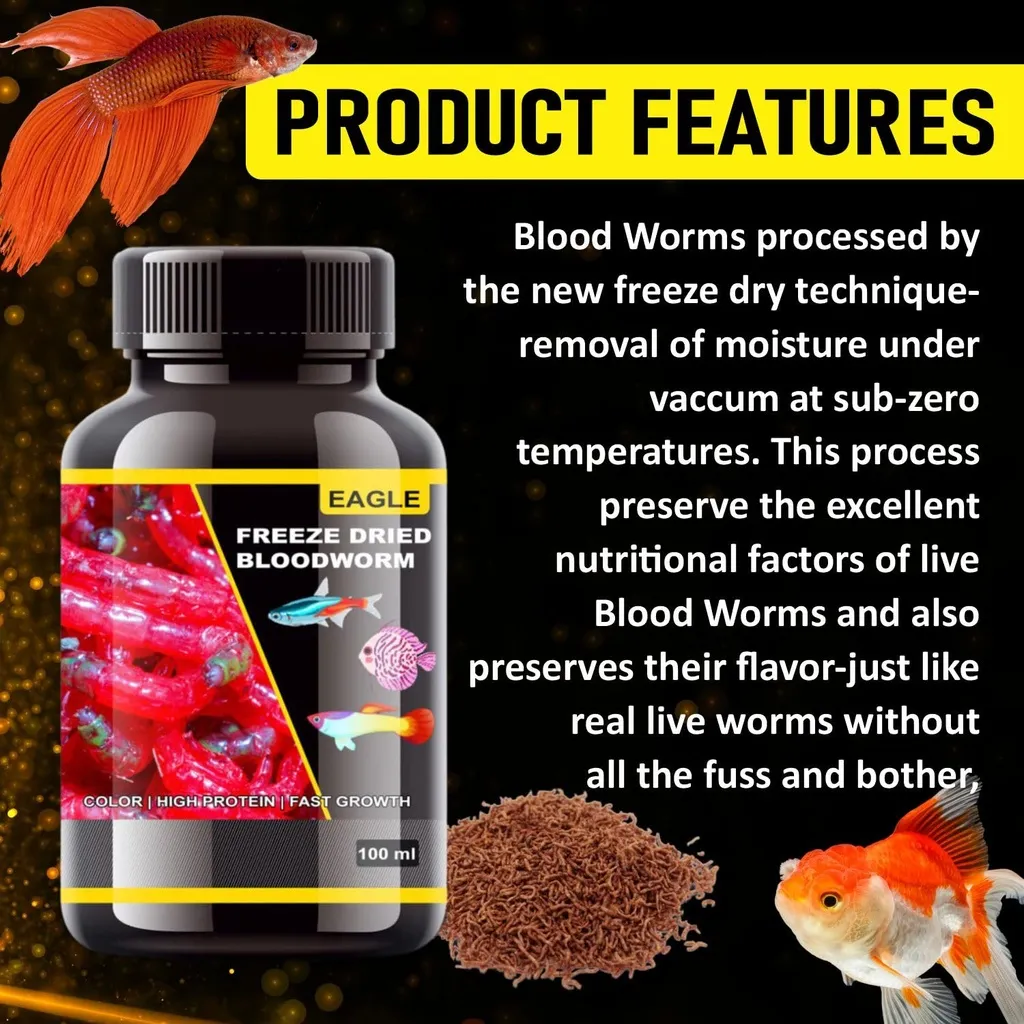 Horizone Eagle Freeze Dried Blood Worms - 100 ml.webp