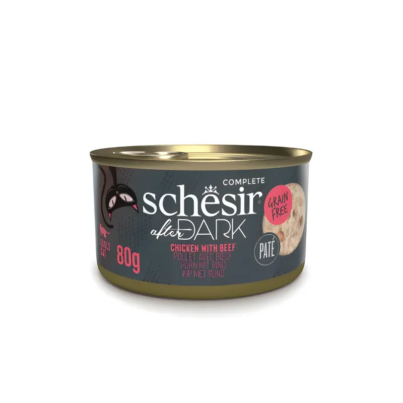 Schesir After Dark In Pate' Variety Pack For Cat 960g (80g x12 Cans) - 4 Flavors ( 3 Cans Each Flavor) (3).webp