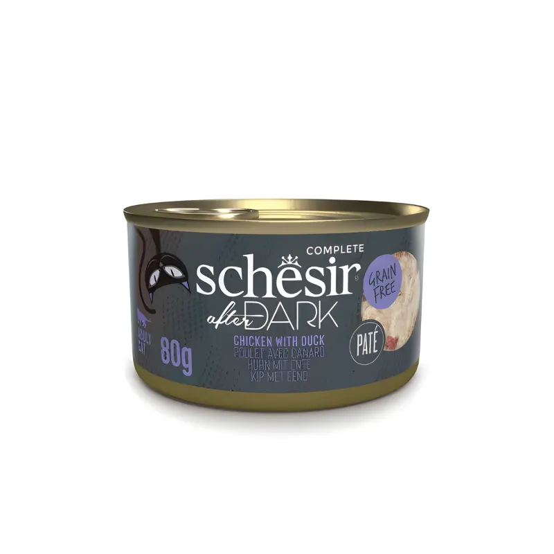 Schesir After Dark In Pate' Variety Pack For Cat 960g (80g x12 Cans) - 4 Flavors ( 3 Cans Each Flavor) (2).webp