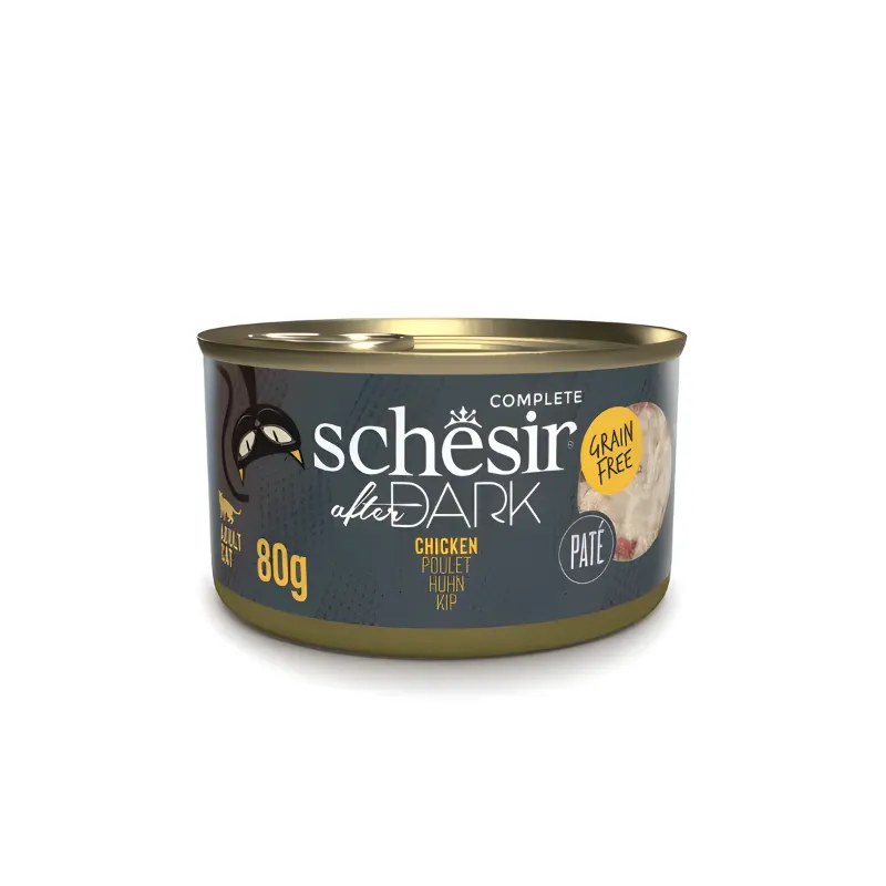 Schesir After Dark In Pate' Variety Pack For Cat 960g (80g x12 Cans) - 4 Flavors ( 3 Cans Each Flavor) (4).webp