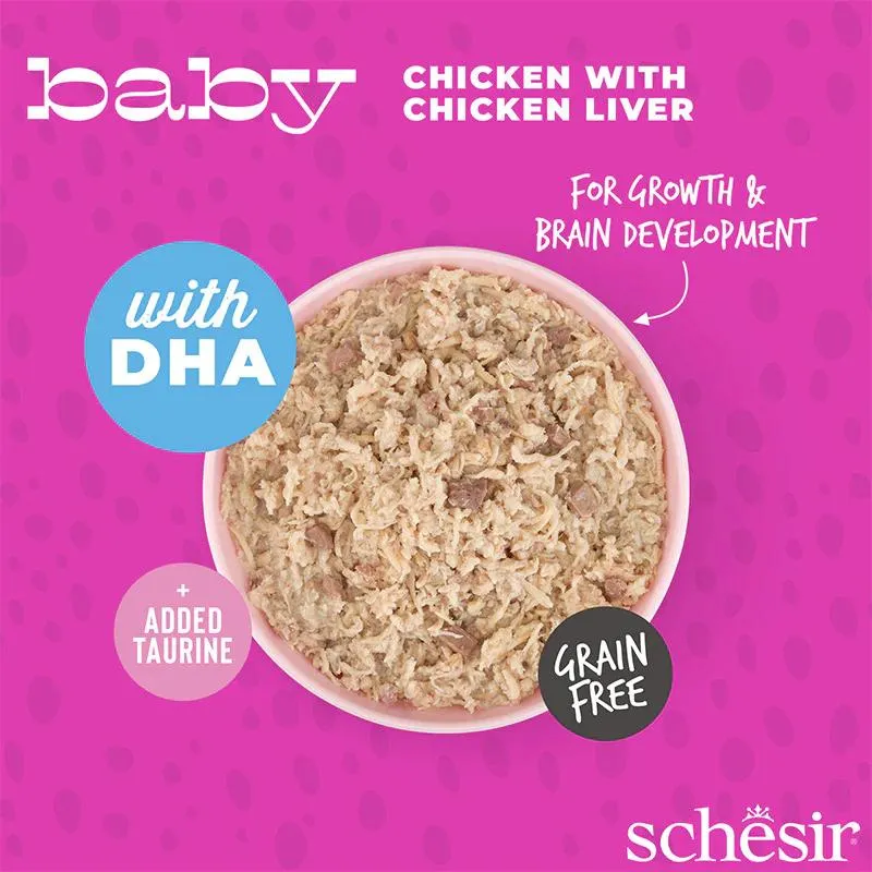 Schesir Baby Kitten Wholefood - Chicken With Chicken Liver 70g (Min Order- 12 Cans) (2).webp