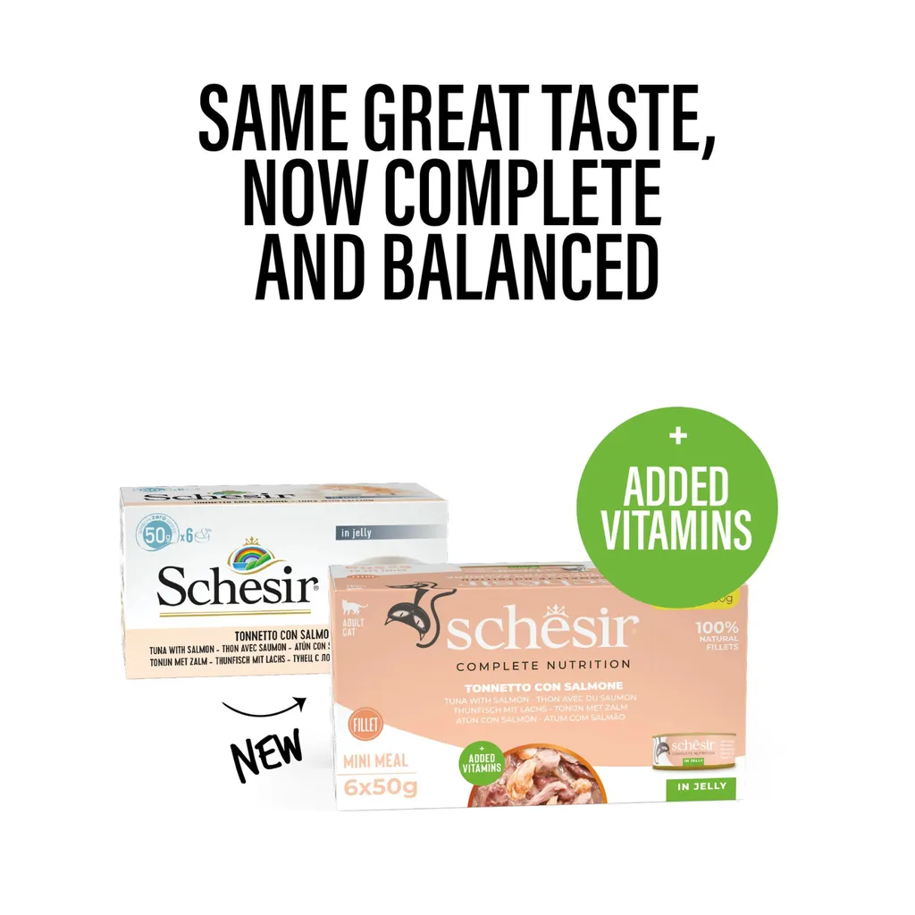 [SCPST21120604] Schesir Complete & Balanced Nutrition Wet Cat Food in Jelly Can[Multi pack]- Tuna With Salmon-(6X50g).webp