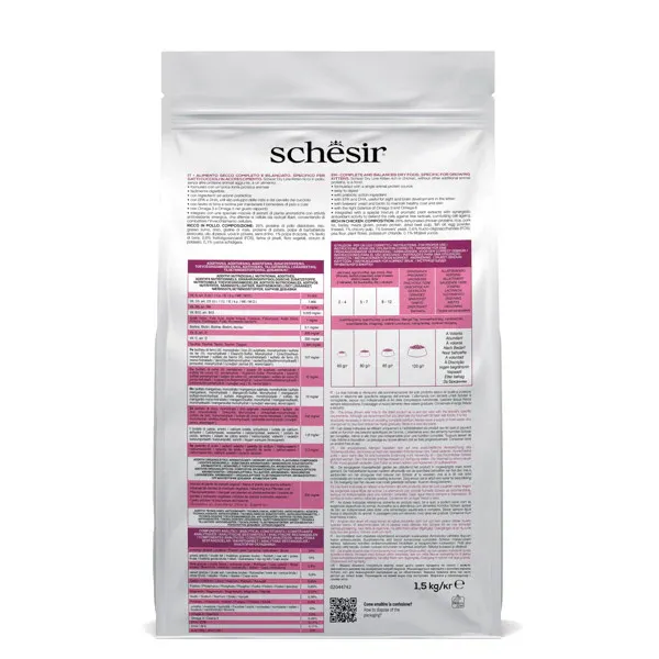 Schesir Dry food for kittens with a single protein source - Kitten Rich in Chicken [Weight - 1.5kg].webp