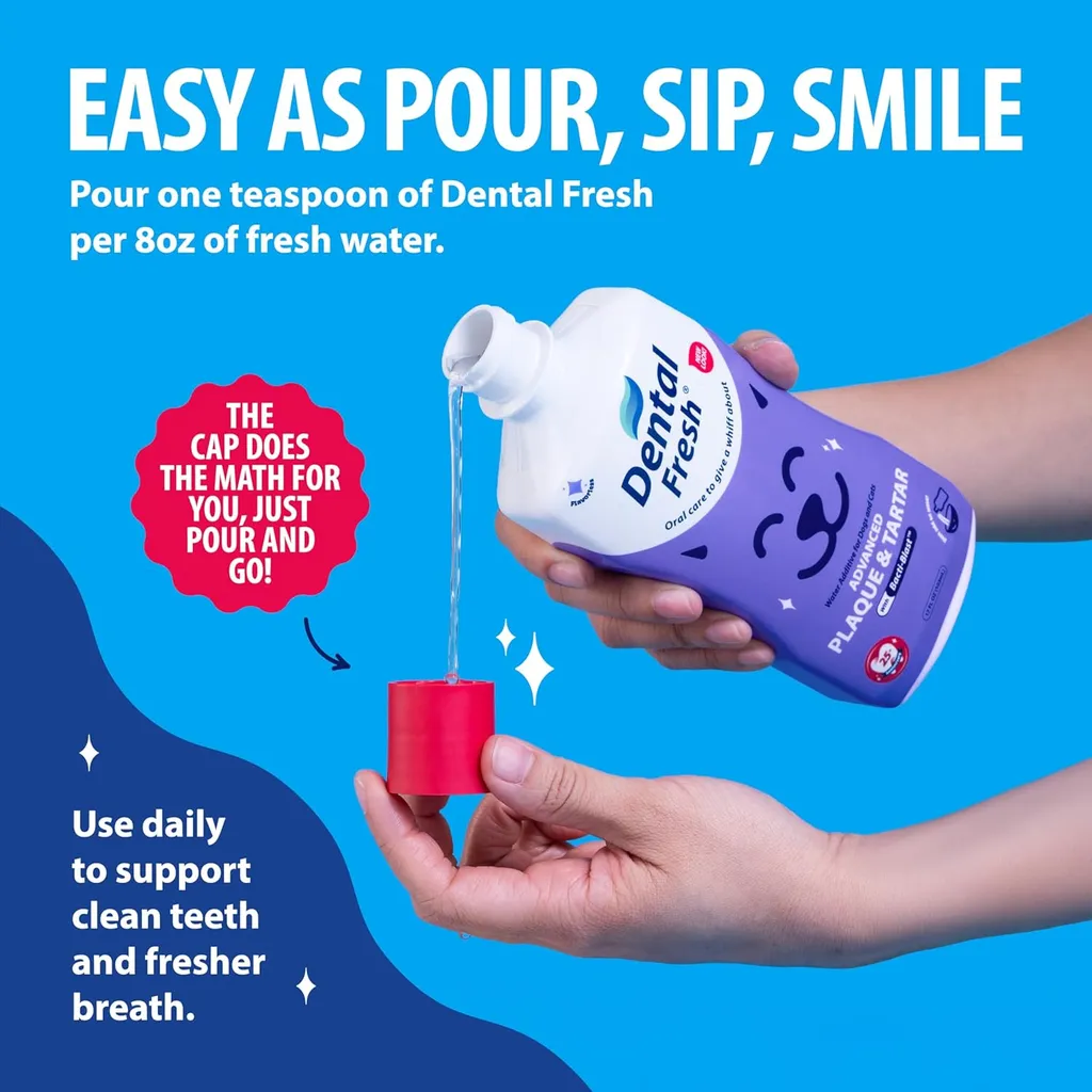Synergy Labs Dental Fresh Plaque & Tartar Control Water Additive for Dogs & Cats 503ml[Volume - 503ml].webp
