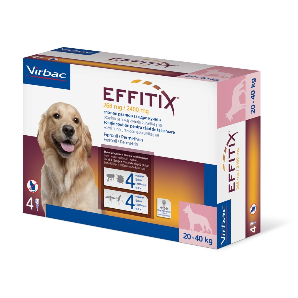 VIRBAC | Effitix GN X4 (20-40 kg) | 1 Ampules