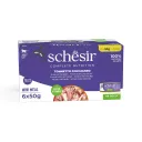 Schesir Complete & Balanced Nutrition Wet Cat Food in Jelly Can [Multi pack] Tuna with Beef 6X50g