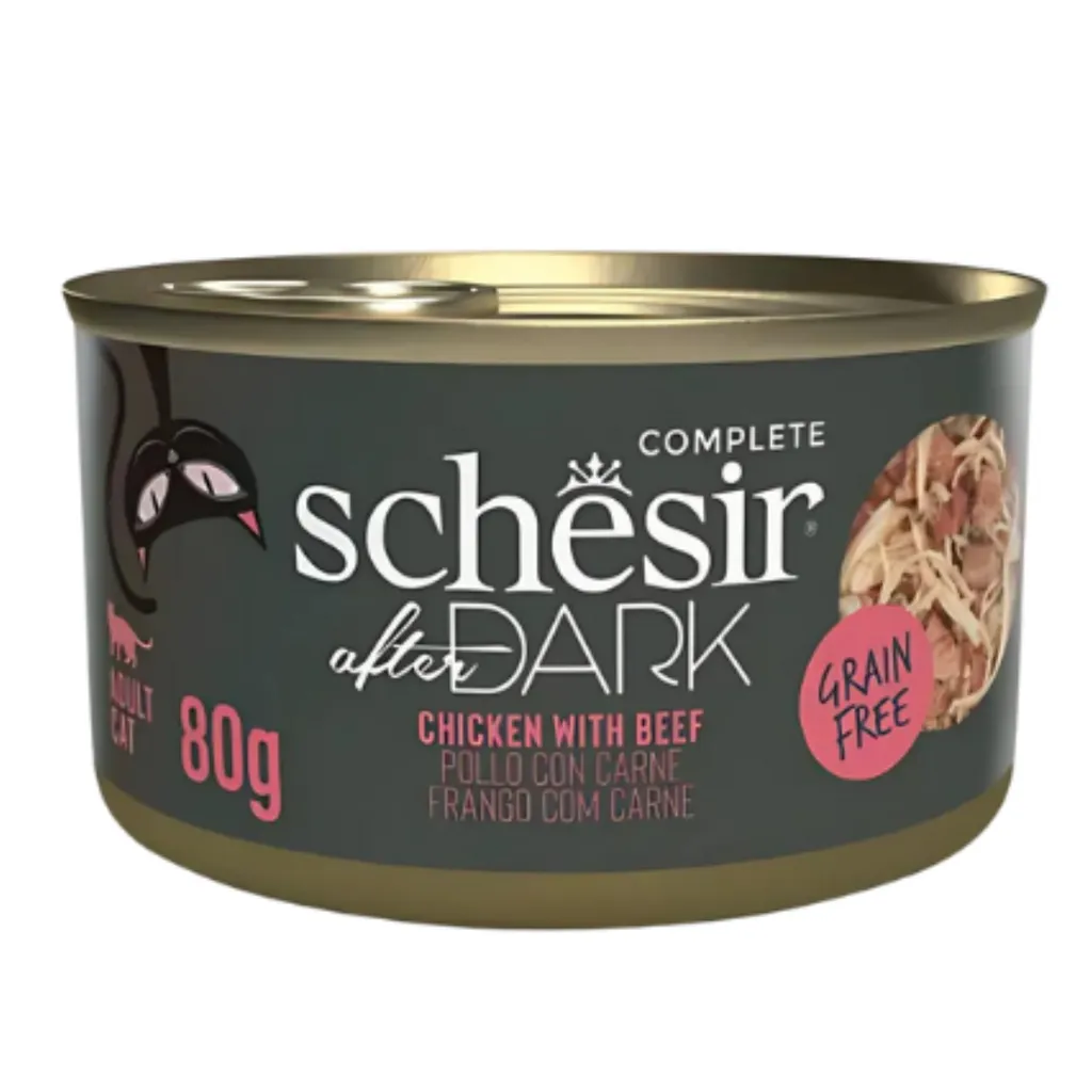 Schesir After Dark Wholefood in Broth for Cat 80g Chicken with Beef