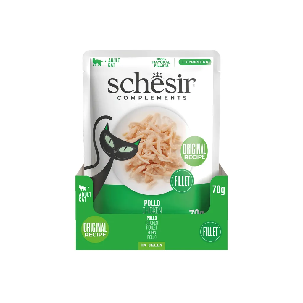 Schesir Complements Adult Cat Wet Food in Jelly 70g Chicken