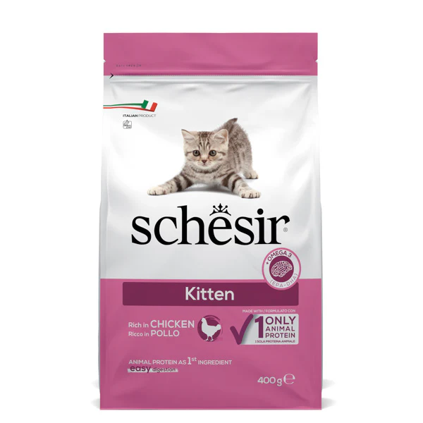 Schesir Kittens Dry Food with a single protein source 400g rich in Chicken