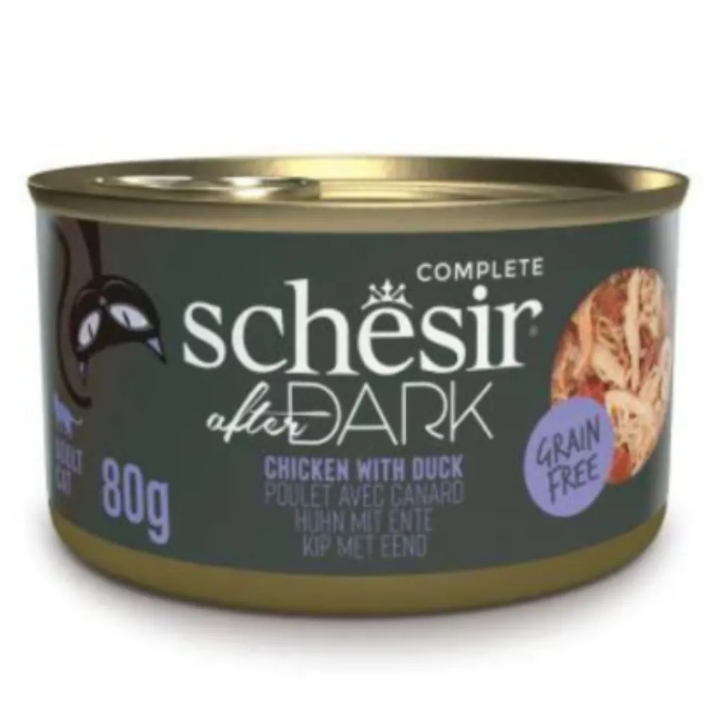 Schesir After Dark Wholefood in Broth for Cat 80g Chicken with Duck