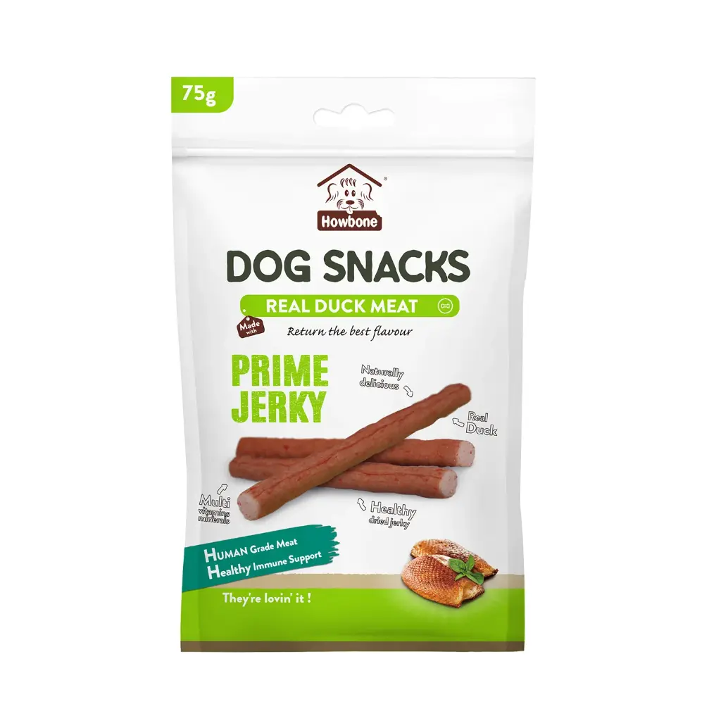 Howbone Dog Snacks Prime Jerky 75g Duck Sticks
