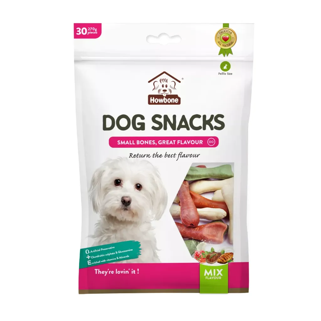 Howbone Dog Snacks Small Bones 270g Mix Flavour 30pcs/pack