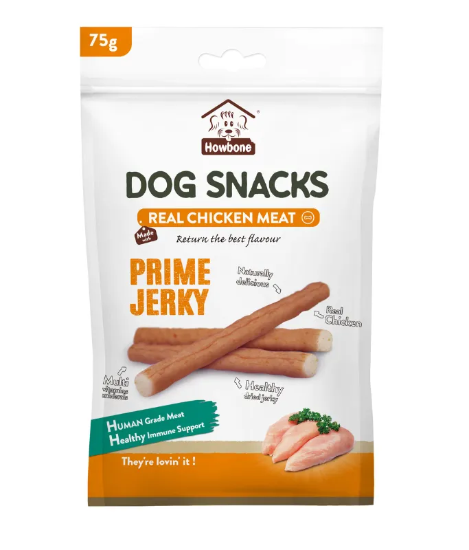 Howbone Dog Snacks Prime Jerky 75g Chicken Flavour