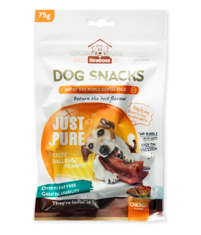Howbone Dog Snacks Dental Sticks 75g Chicken Flavour