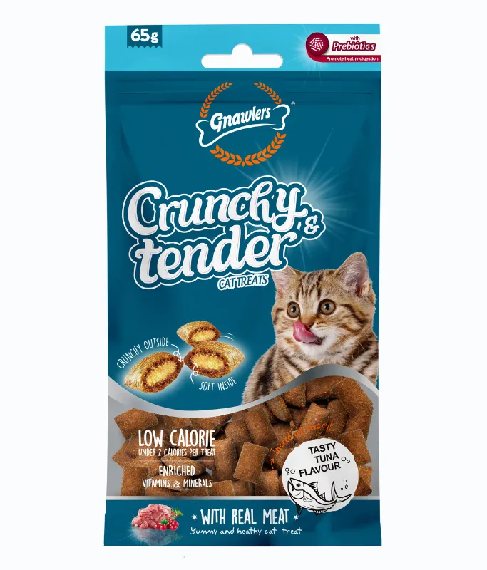 Gnawlers Smooth & Creamy Lickable Cat Treats 4pcs x 15g Tuna Flavour