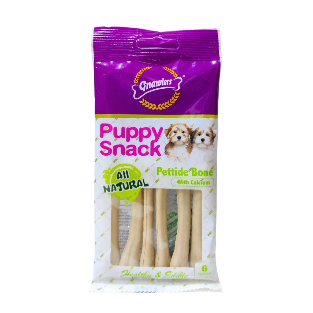 Gnawlers Puppy Snack Pettide Bone with Calcium 6pcs/pack (40g)