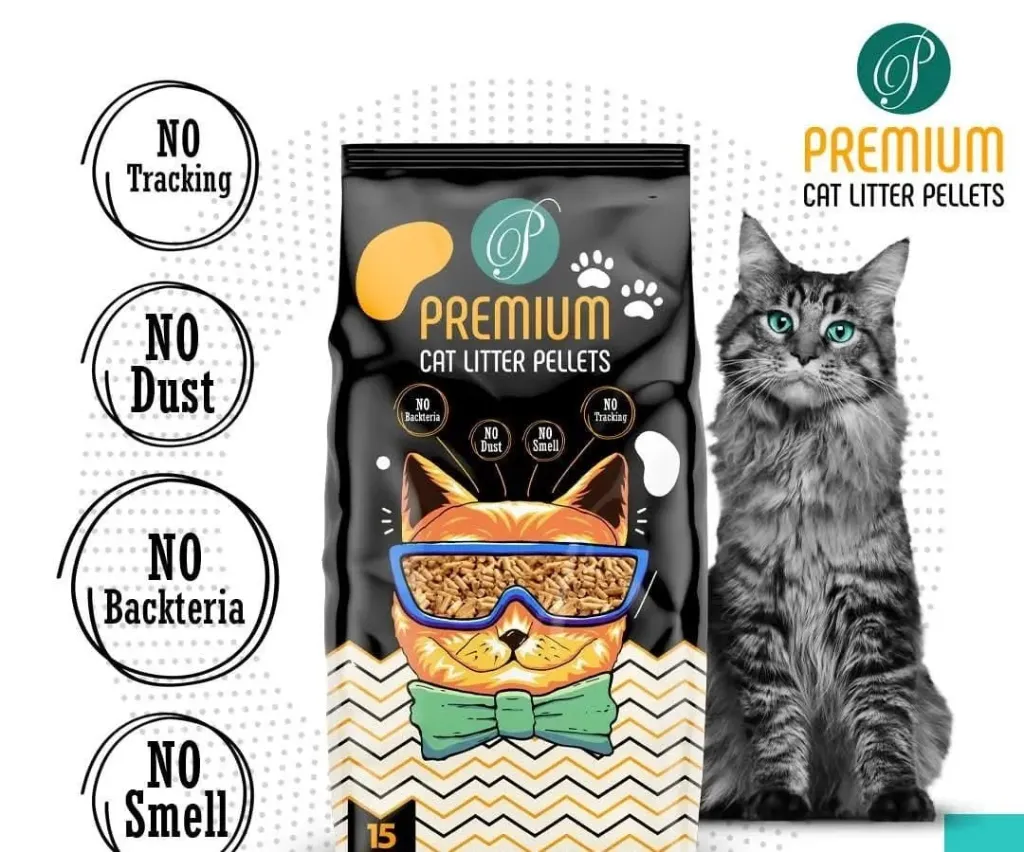 PREMIUM Cat Litter Wood Pellets 15 L