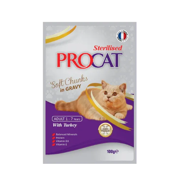 PROCAT Sterilized Soft Chunks 100 gm Chicken