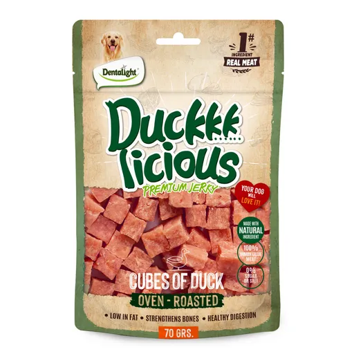 Dentalight Duckki Licious Jerky Treats For Dogs 70g Cube of Duck