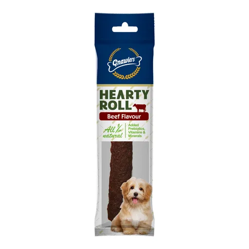 Gnawlers Hearty Roll 4.5" Treat for Dogs 40g Beef