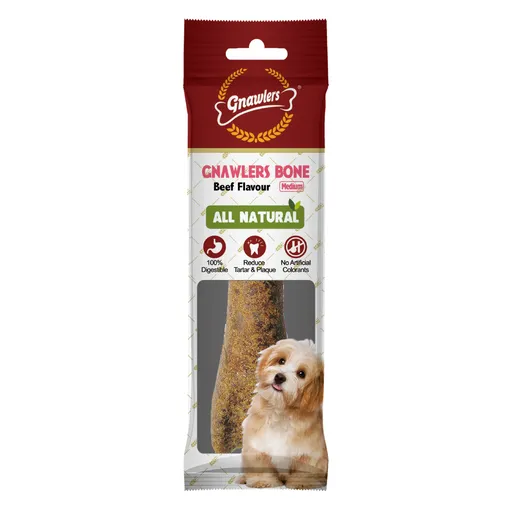 Gnawlers Bone 5" Medium-Snack for Dogs 95g Beef