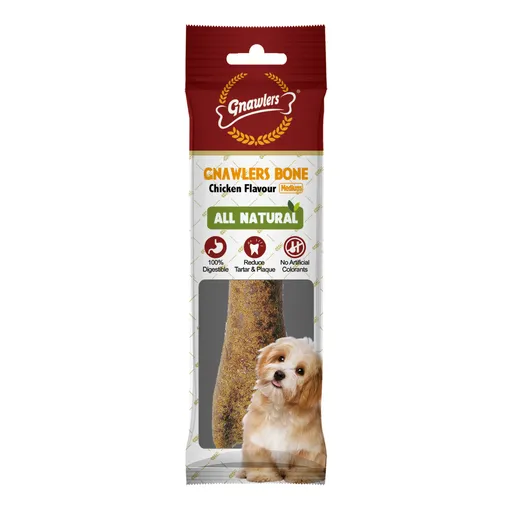Gnawlers Bone 5" Medium-Snack for Dogs 95g Chicken