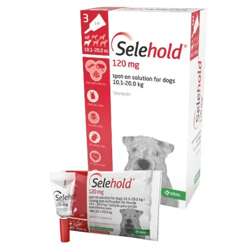 KRKA Selehold 120mg Spot On for Medium Dogs 10-20Kg