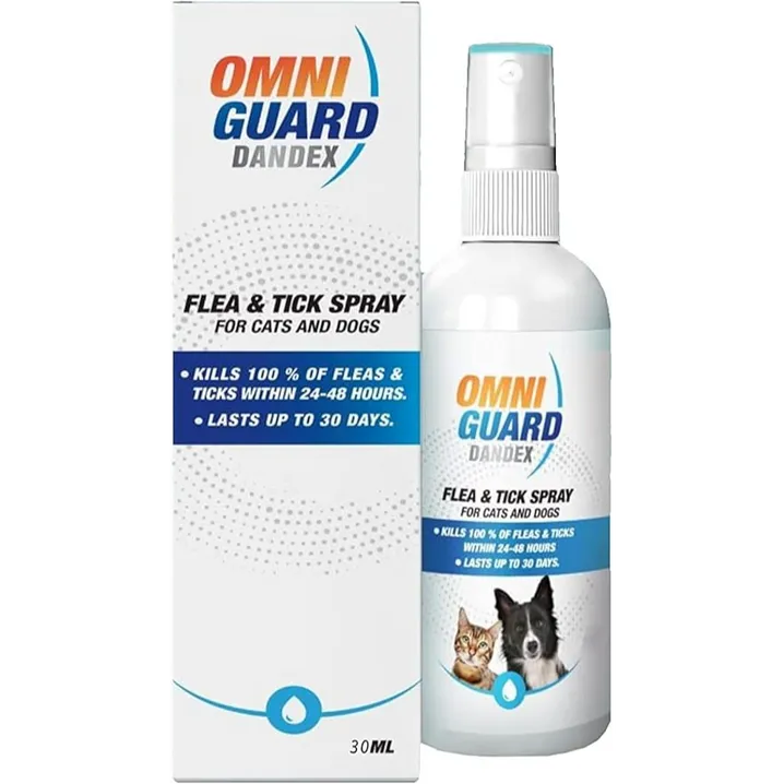 OMNIMAX Omniguard Fleas & Ticks Spray 30 ml (Egypt Stock)