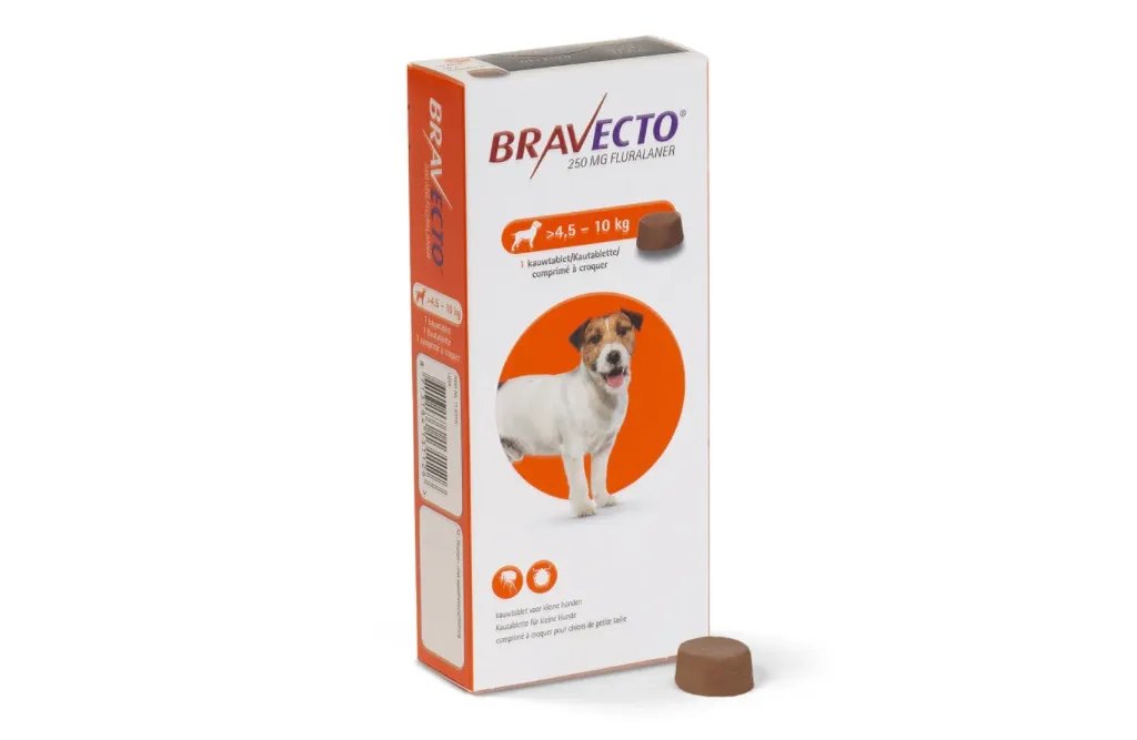 MSD Bravecto 250 mg 4.5-10 kg  1 Tablet