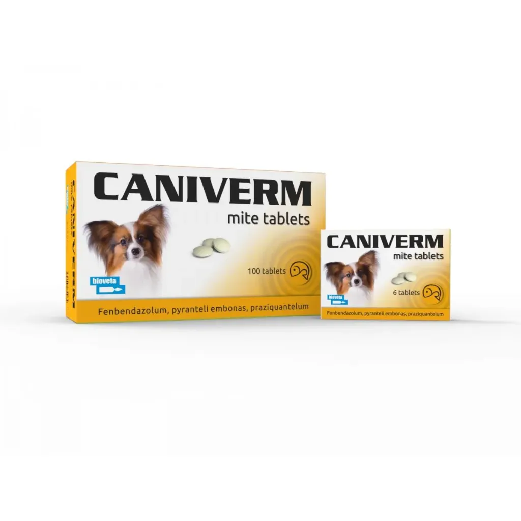 BIOVETA Caniverm Mite 0.175g Per 2 kg 1 Tablet Brown