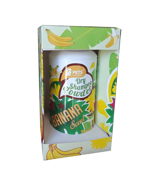 PETS REPUBLIC | DRY SHAMPOO POWDER - Banana | 500 gm