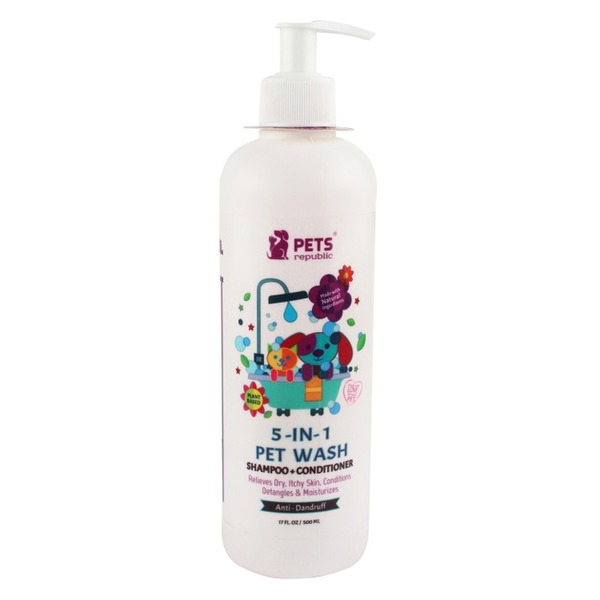 PETS REPUBLIC Anti-Dandruff Shampoo 5 IN 1 Bubble Gum 500 ml (Egypt Stock, UAE Stock)