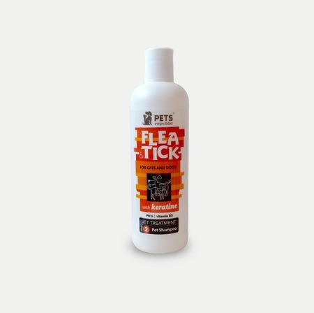 PETS REPUBLIC Anti Flea & Tick Shampoo Keratine 500 ml (Egypt Stock)