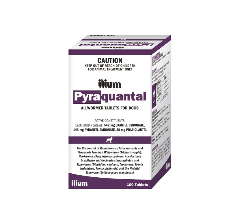 TROY Ilium Pyraquantal Allwormer 100 Tablets For Dogs