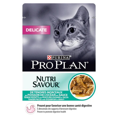 PROPLAN | CATS - Delicate Nutri Savour with Oceanfish in Gravy | 85 gm